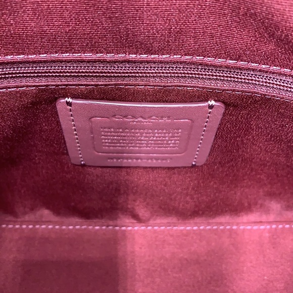 COACH NWT Coach Rowan Satchel In Signature Canvas Brown Watermelon Color - Picture 12 of 16